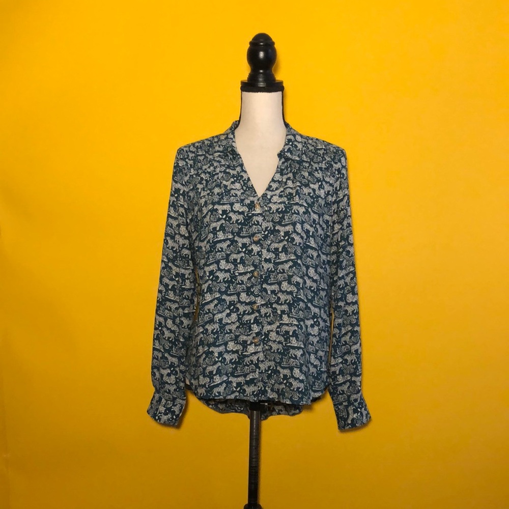 MAEVE(Anthro) Tiger print shirt blouse